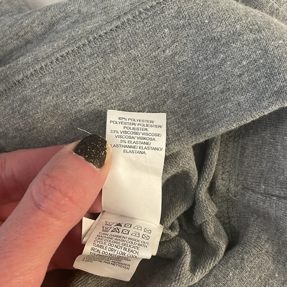 Lucky Brand Gray Sweatshirt with Draped Front sz XS - Picture 7 of 8